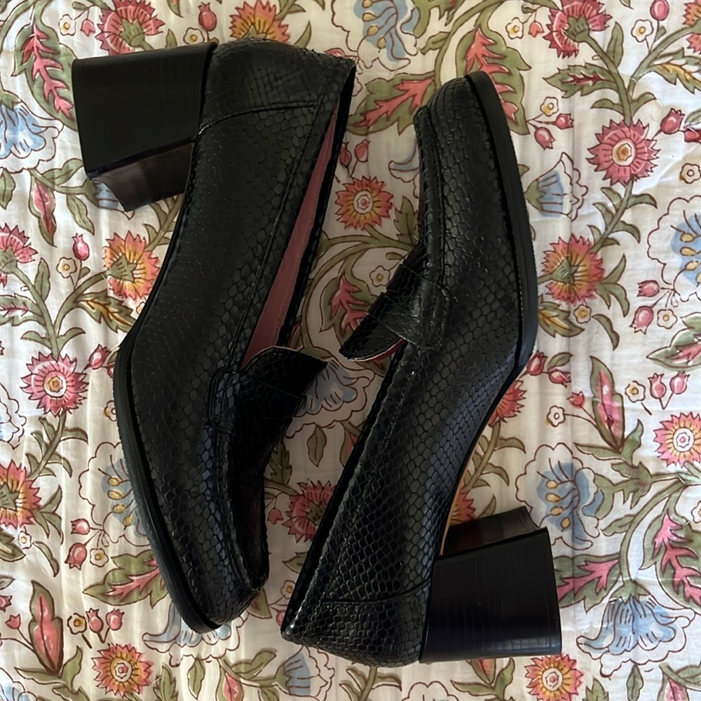 Rouje Dorothee loafer with heel in black leather (size 41)